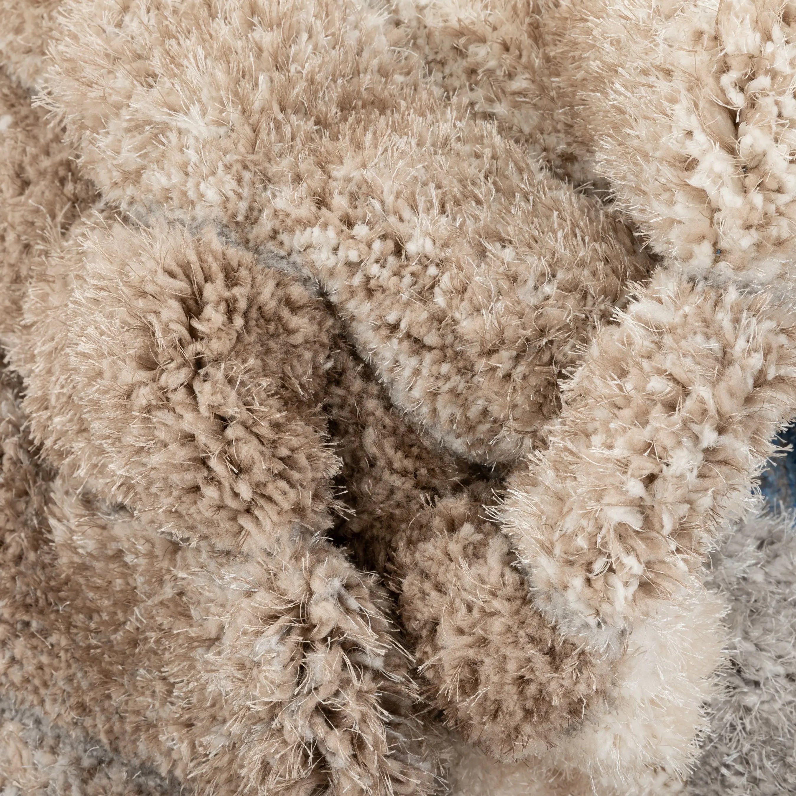 Ucci Modern Modern Geometric Shag Beige 3D Textured Thick & Soft Shag Rug、mySite、gigharbornorthrealestate