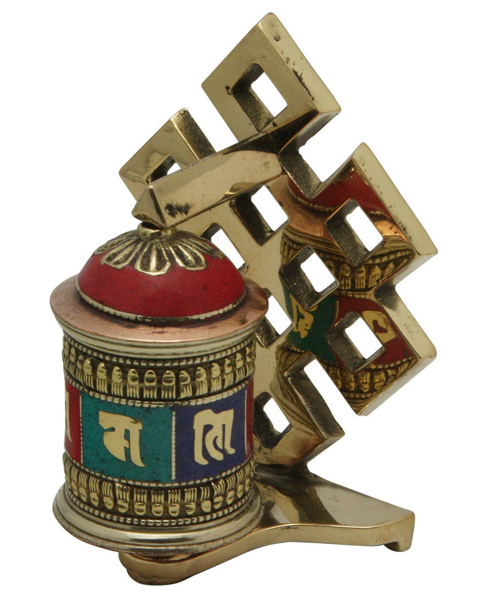 Endless Knot Design Brass Prayer Wheel、mySite、topwebapps