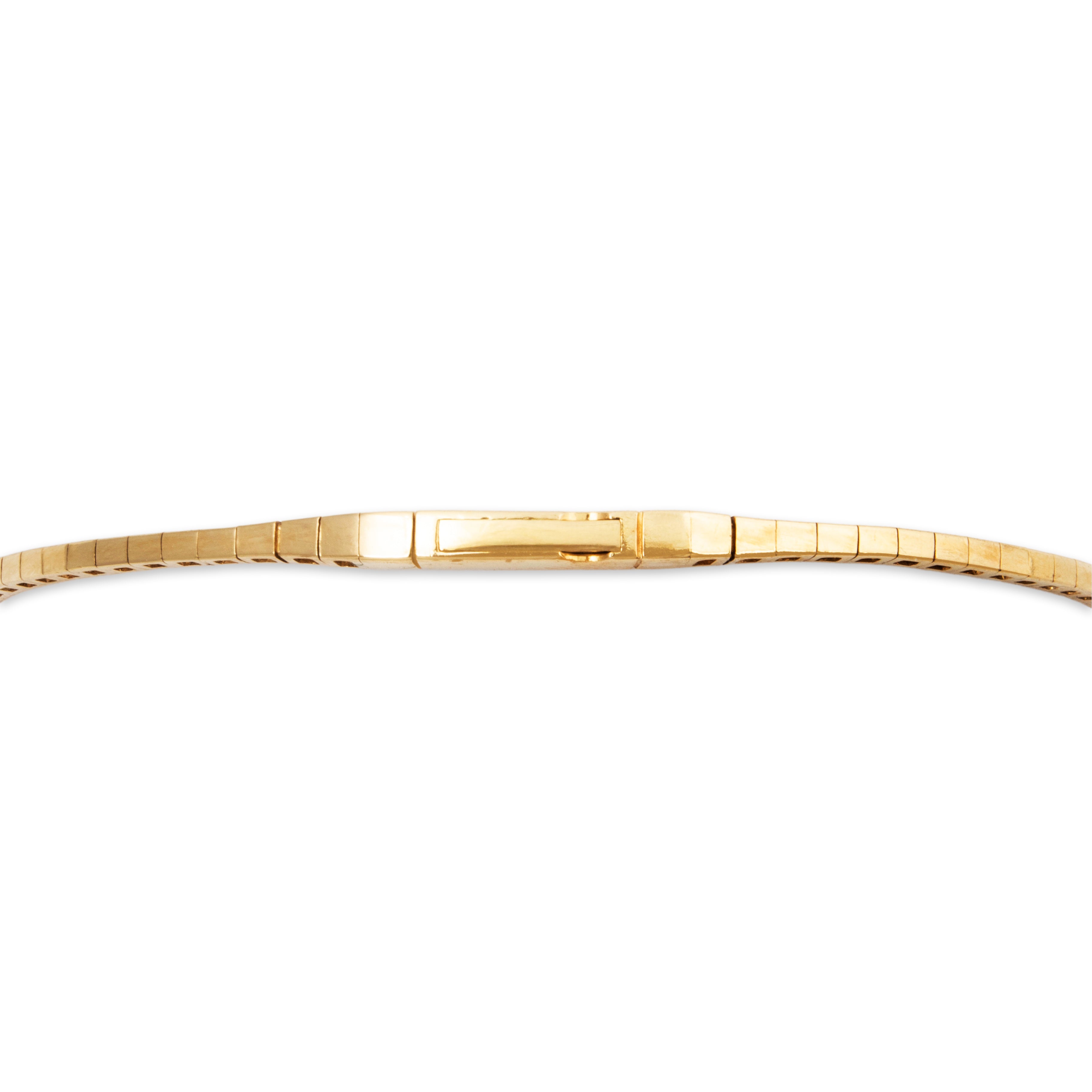 Estate 14k Yellow Gold 2.35cttw Diamond Articulated Line Bangle Bracelet、mySite、hinf8tx79