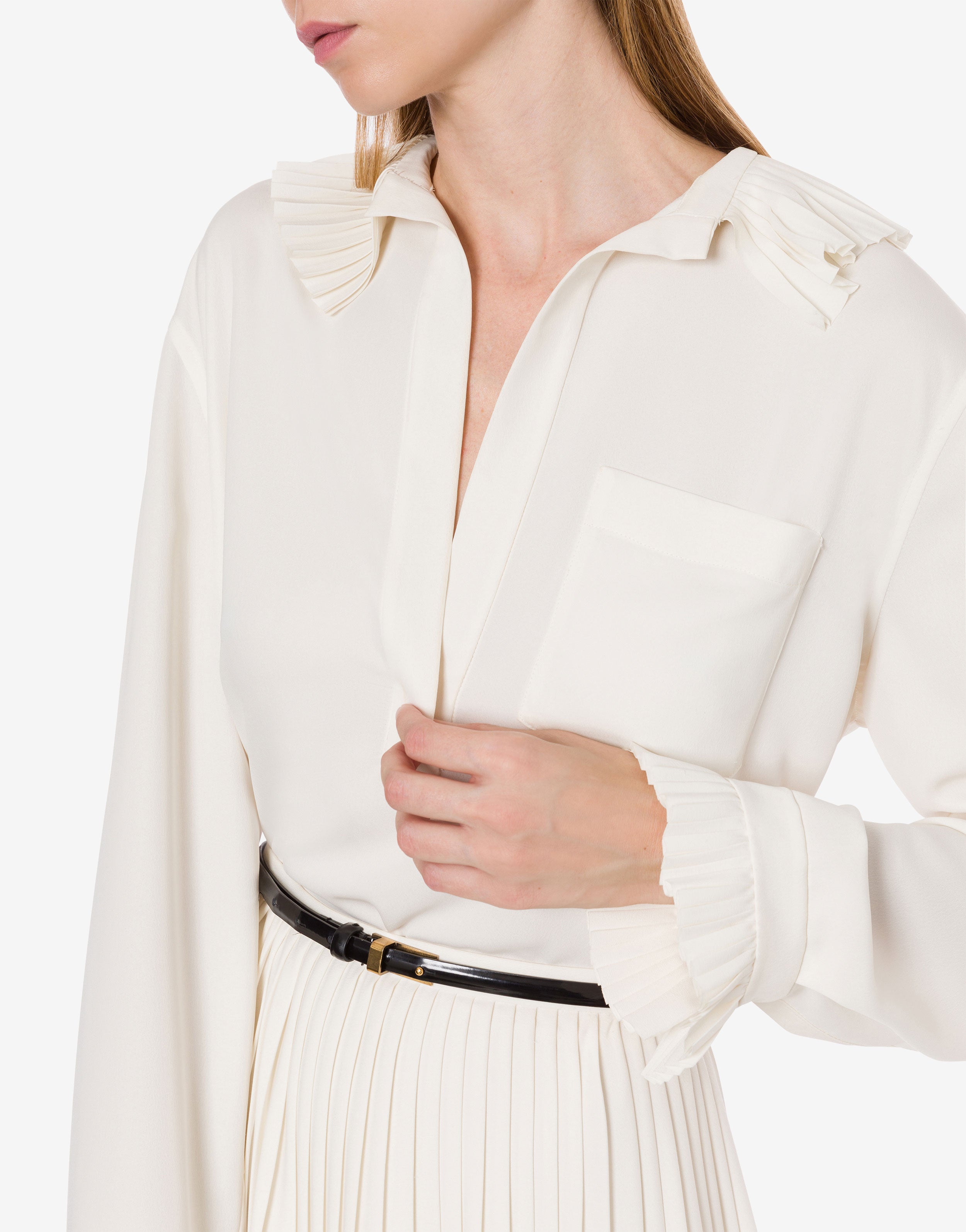 Camicia oversize in crêpe fluido、mySite、aoinhome