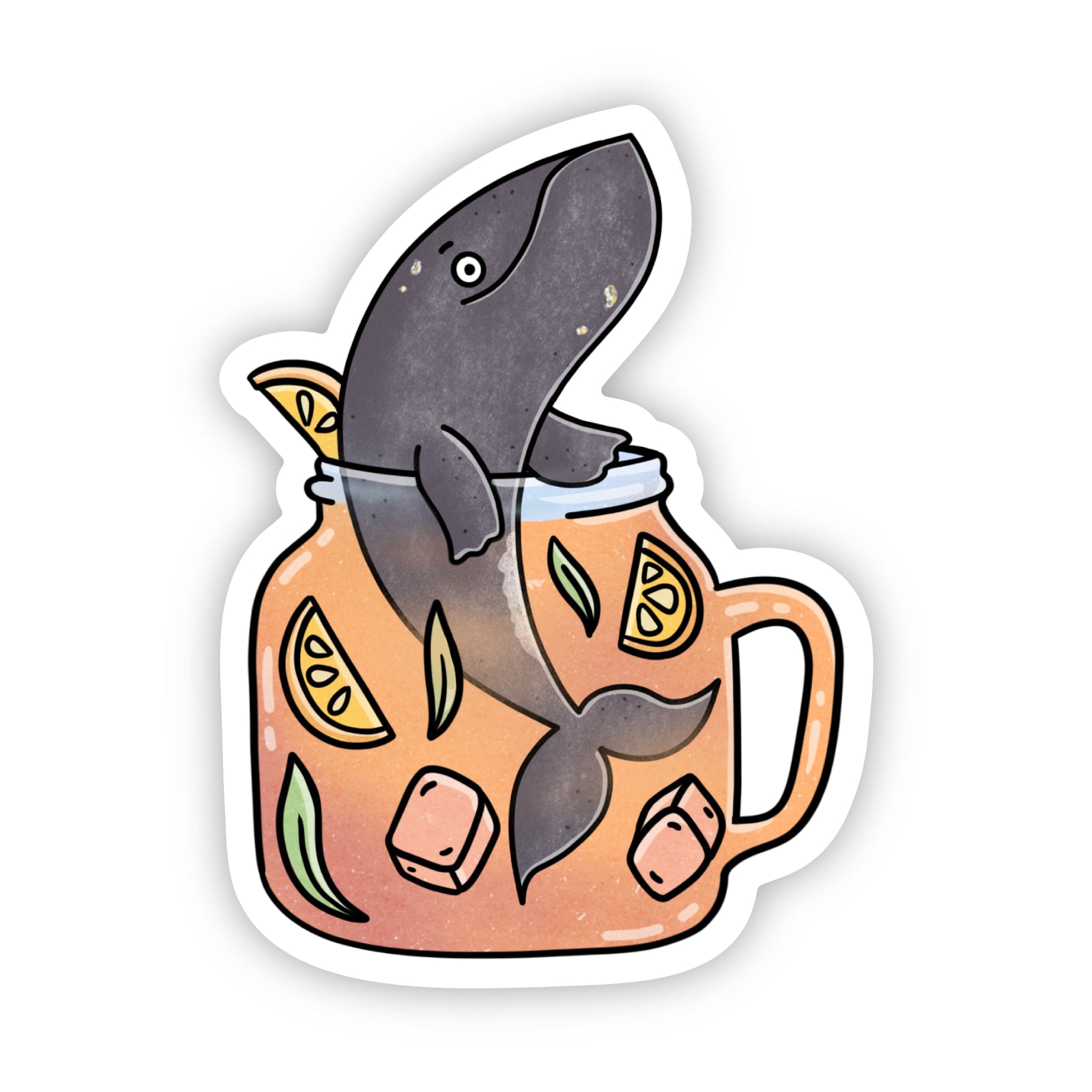  Whale in Iced Tea Georgia Sticker、mySite、elrpsem3k