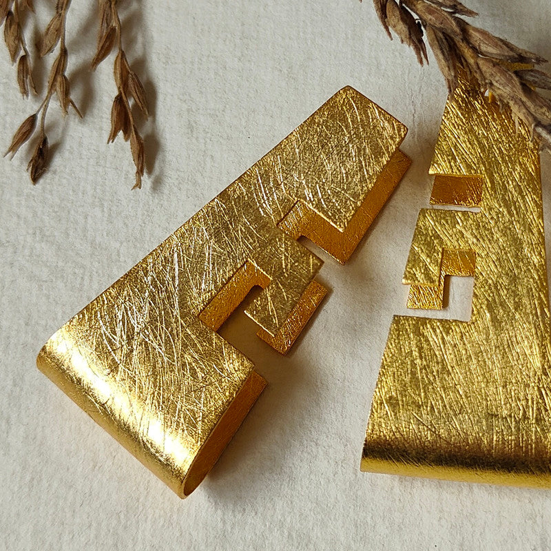 Brass Lura Earrings | Gold、mySite、camillekostekn