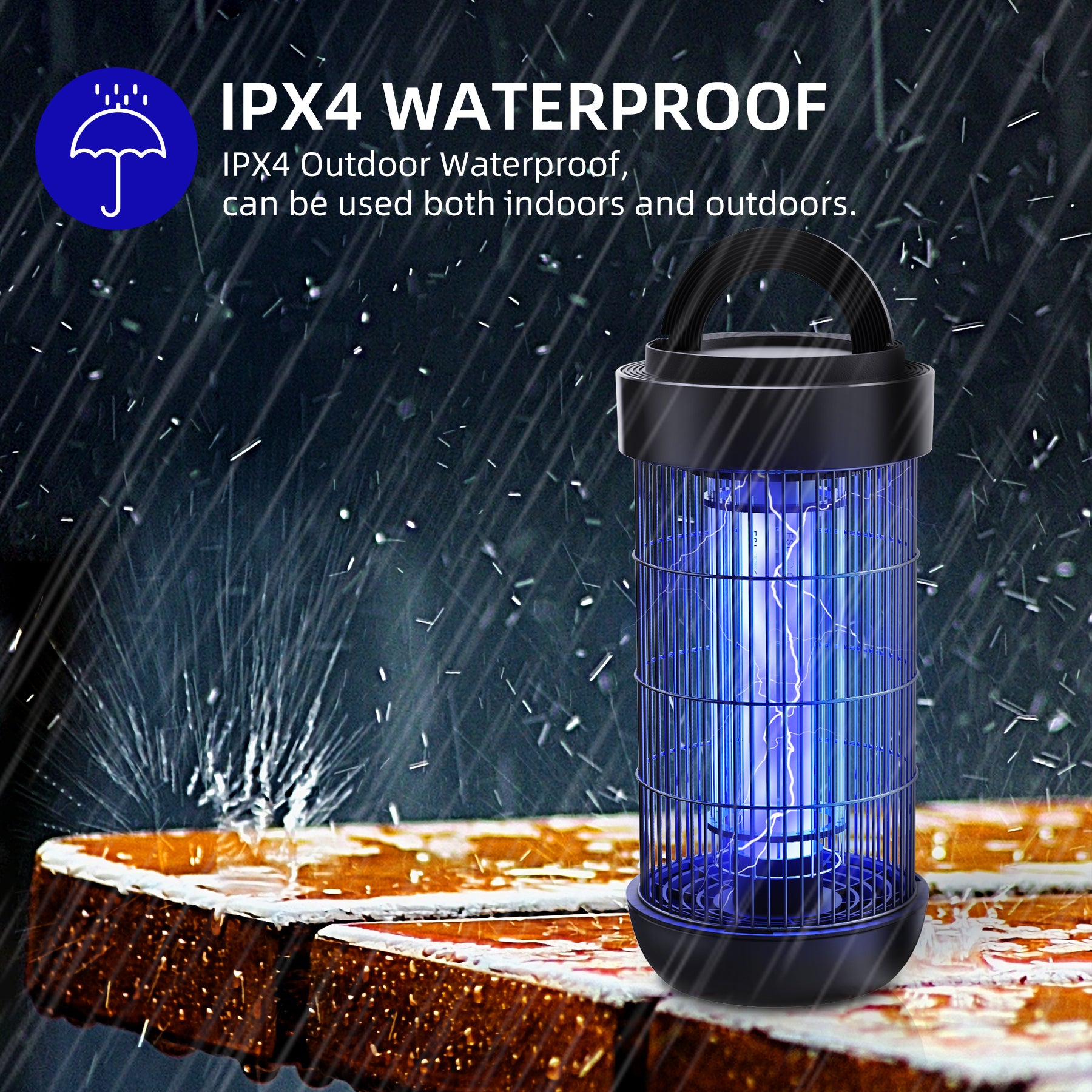 KLOUDIC Waterproof 4000V Mosquito Killer Electronic Insect Fly Trap Bug Zapper for Outdoor and Indoor Flies, Mosquitoes and Gnats、mySite、fannypackpong