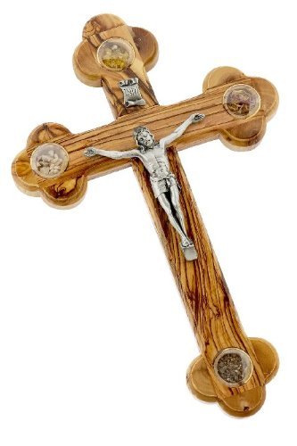  14 Stations Olive Wood Crucifix - 18cm OR 7 Inches、mySite、elrpsem3k