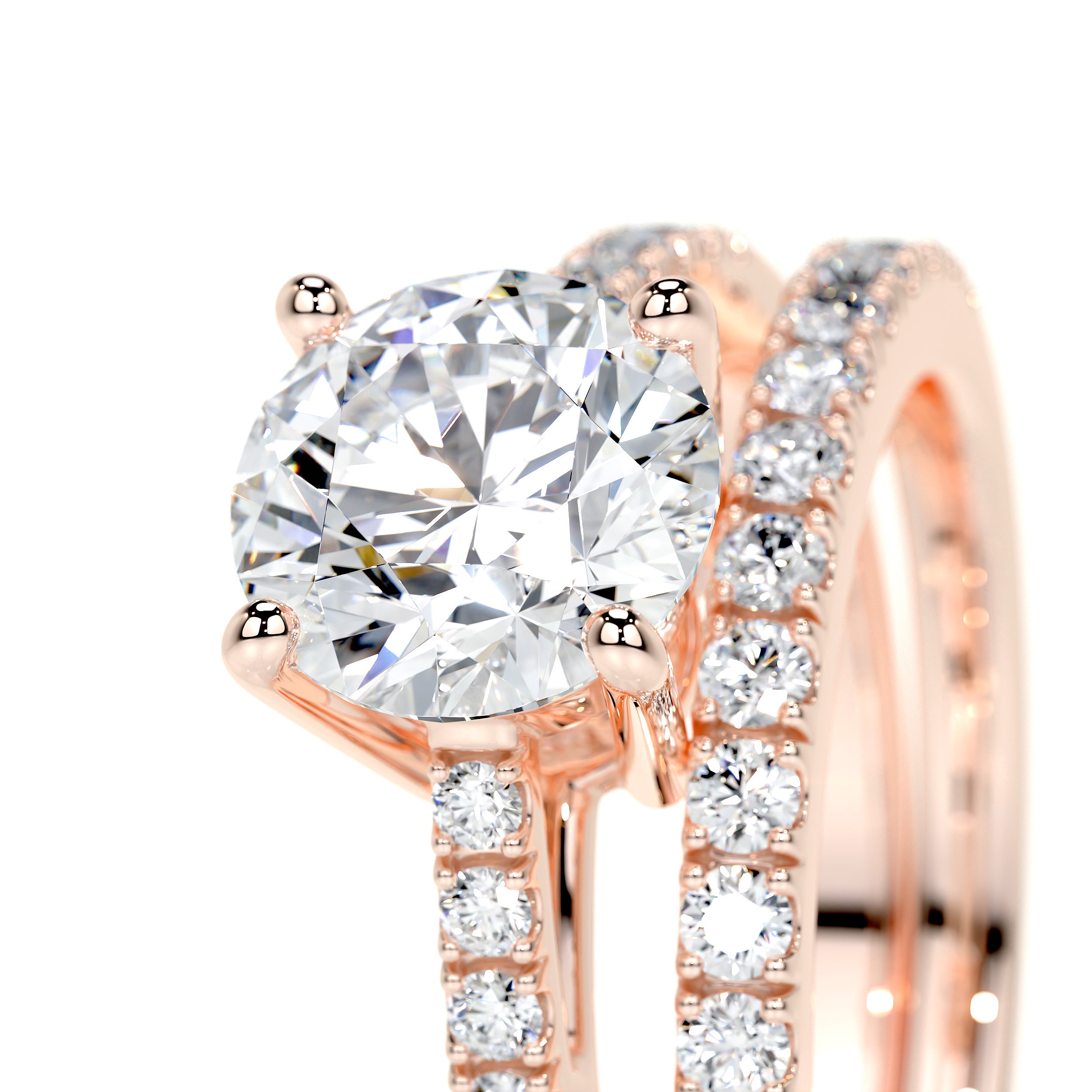 Anna Luxe Lab Grown Diamond Bridal Set -14K Rose Gold、mySite、hinf8tx79