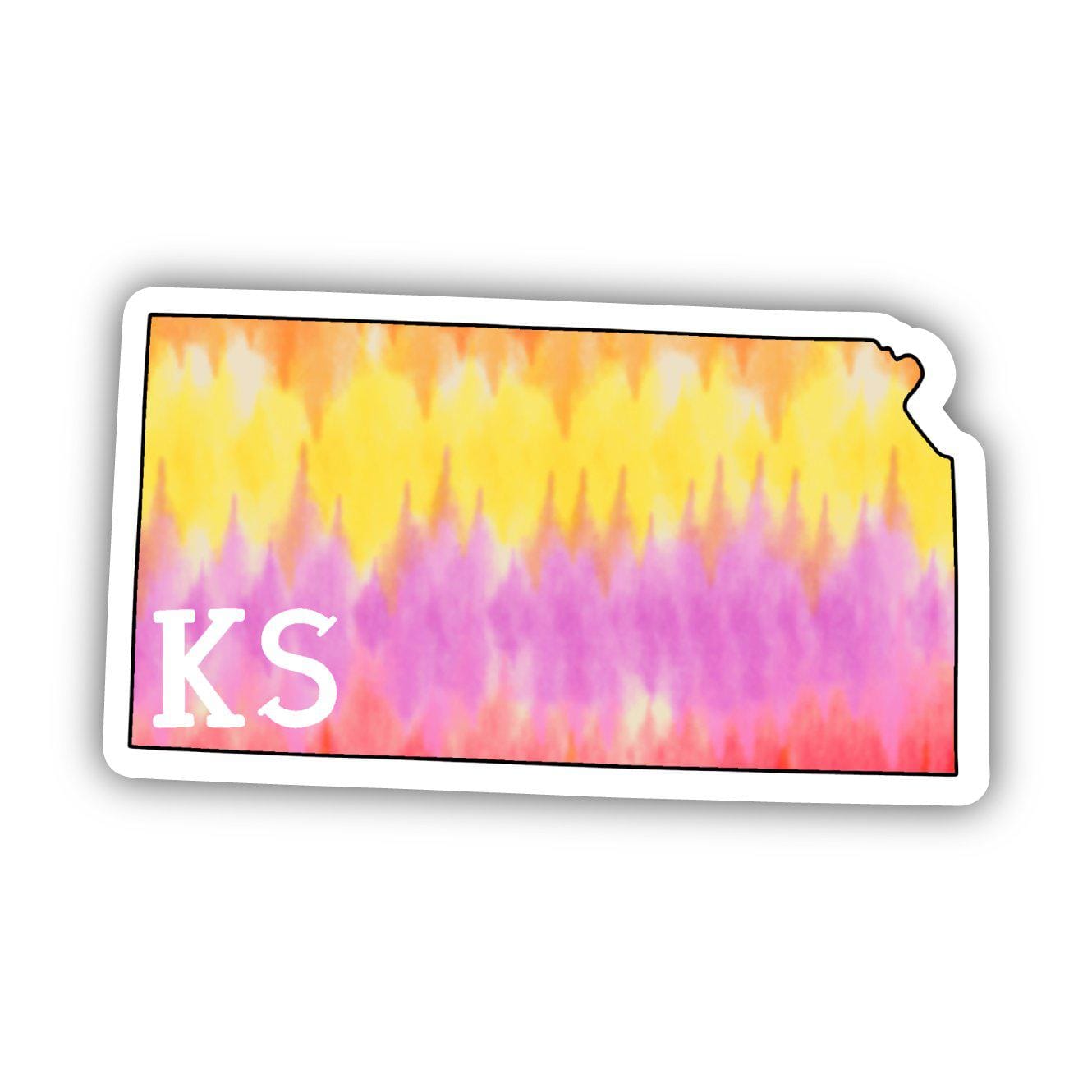  Kansas Tie Dye Stripes Sticker、mySite、elrpsem3k