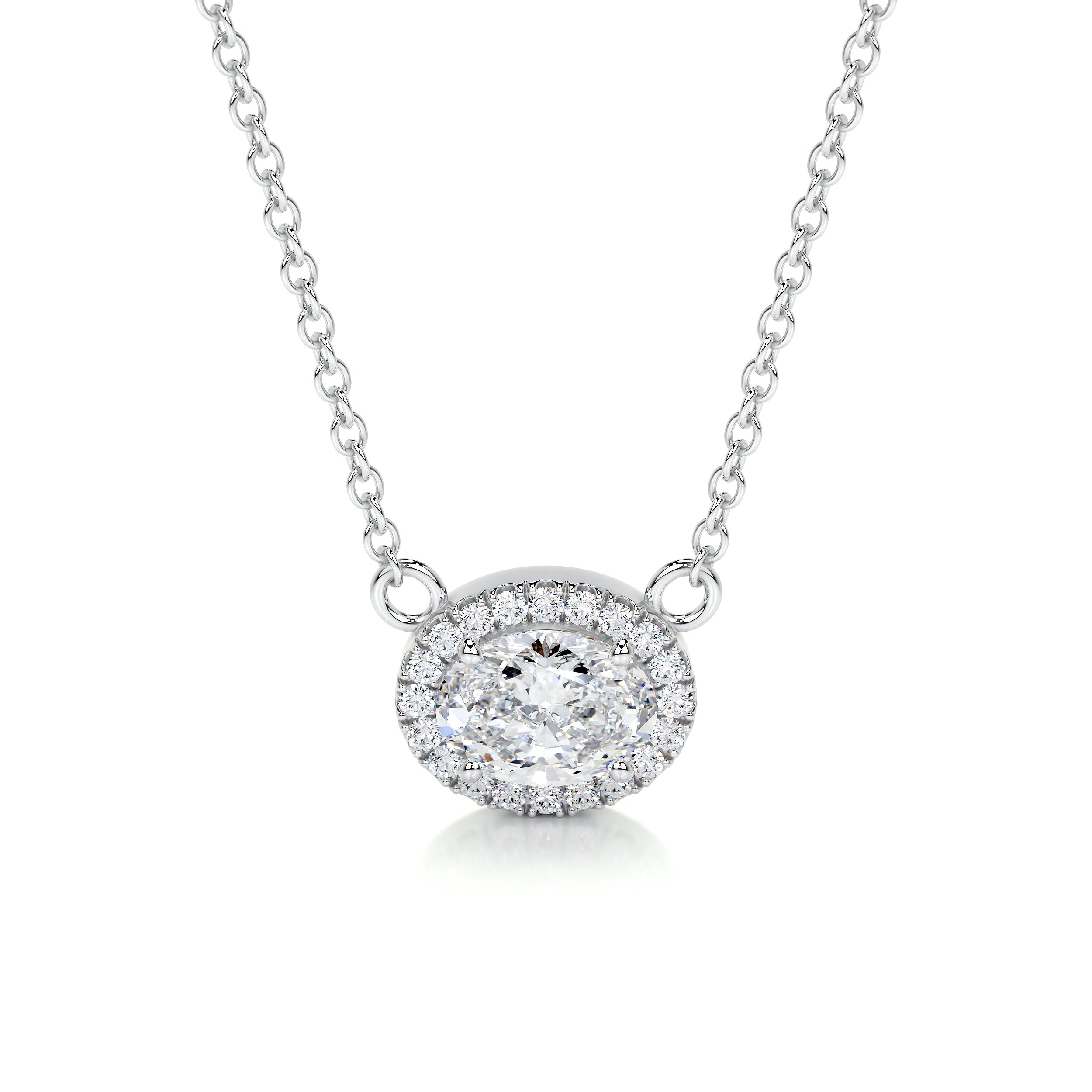 Louise Lab Grown Diamond Pendant -18K White Gold、mySite、hinf8tx79