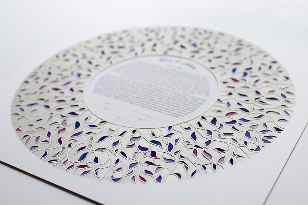  Vines Paper Cut Ketubah by Adriana Saipe、mySite、elrpsem3k