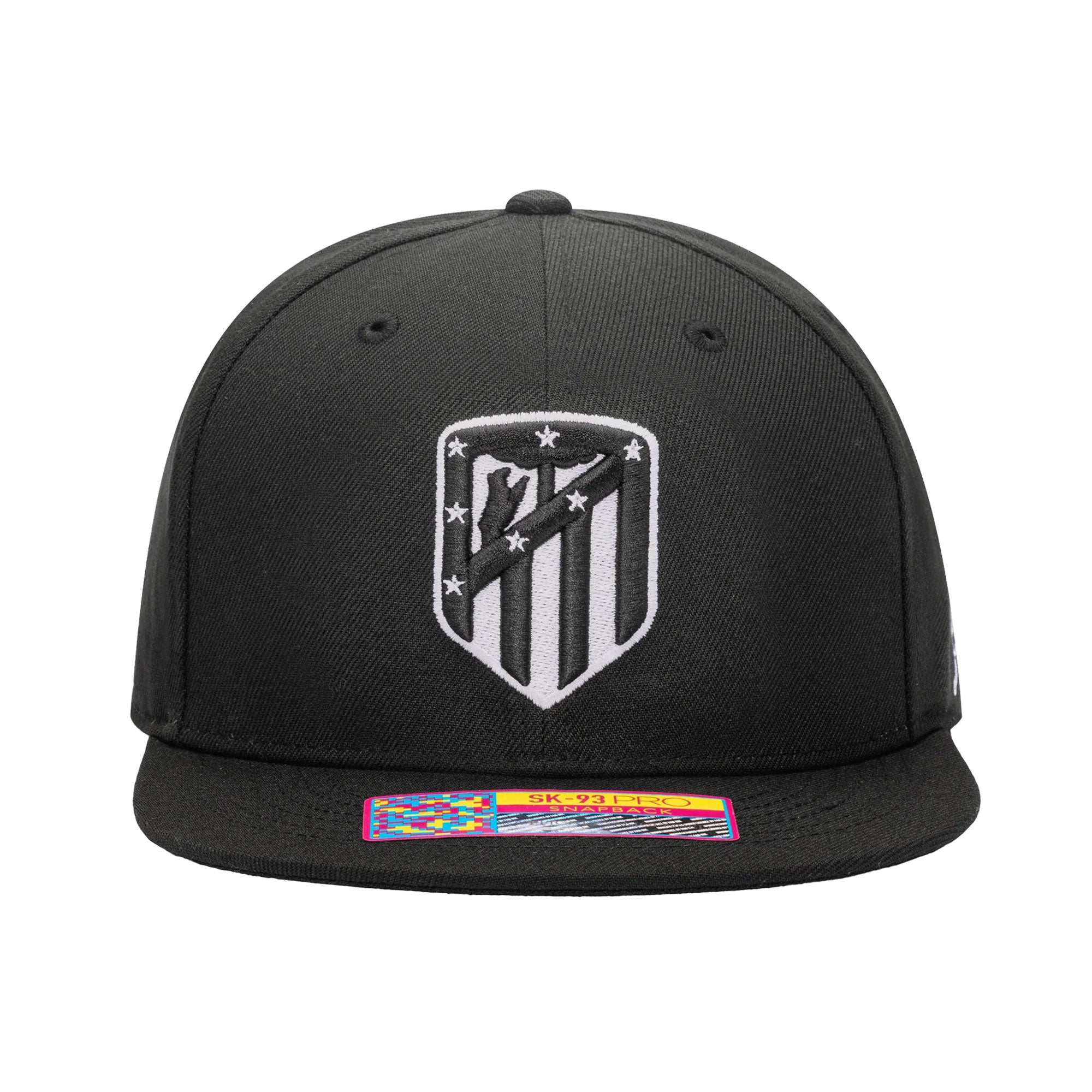 Fan Ink Atletico Madrid Snapback Hat Black/Silver、mySite、noshort