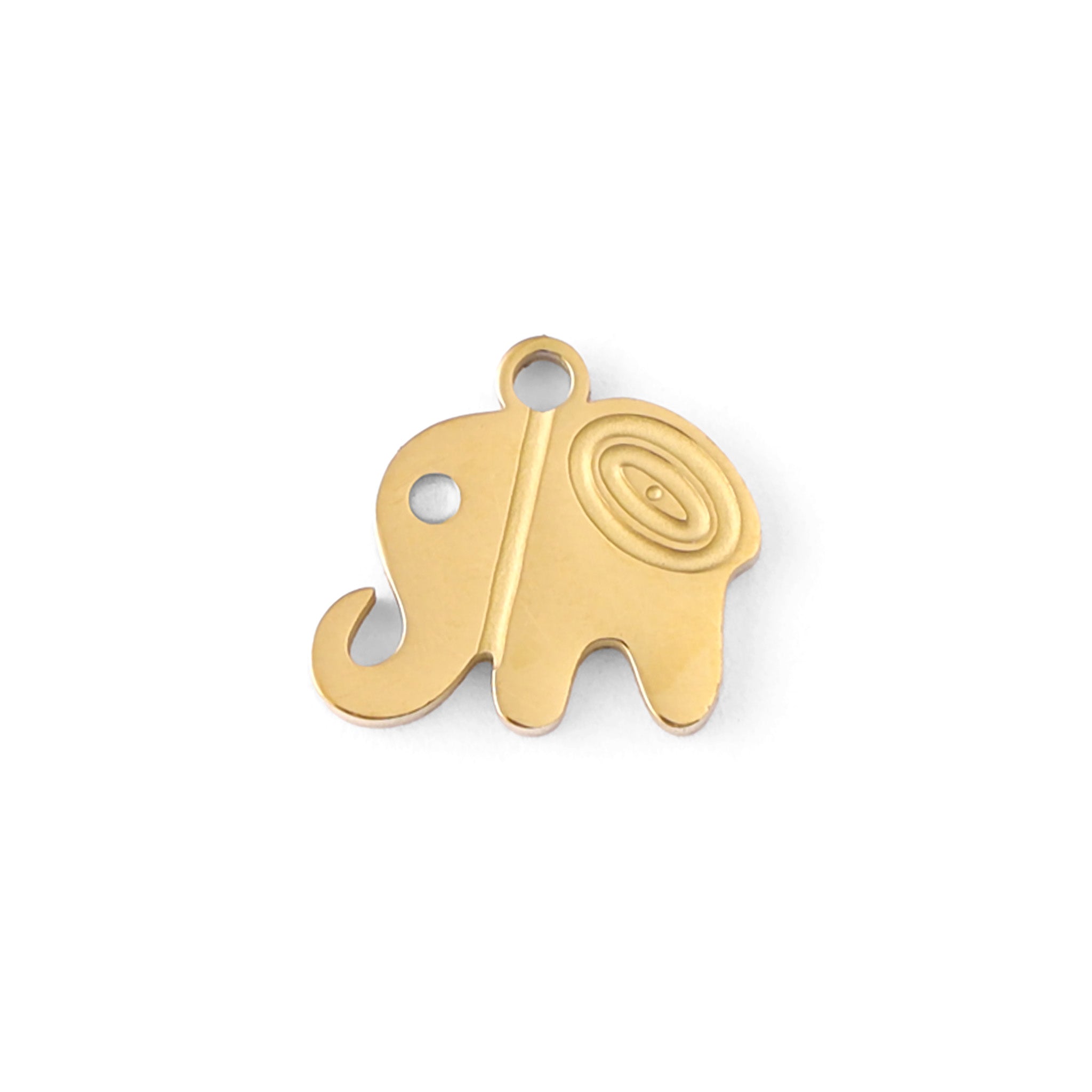 18K Gold PVD Stainless Steel Happy Elephant Charm / PDL0049、mySite、dreamappss