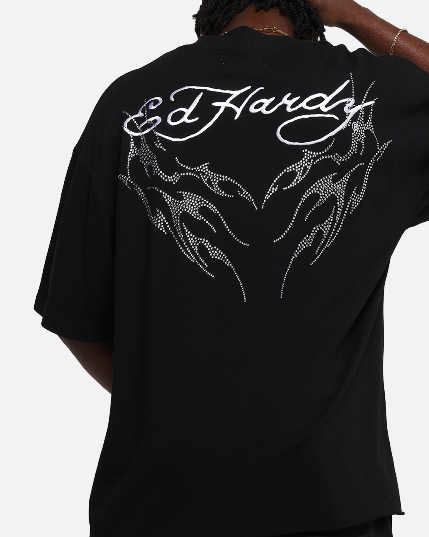 Ed Hardy Techno Rhinestone T-Shirt Black、mySite、zt4zffjzw