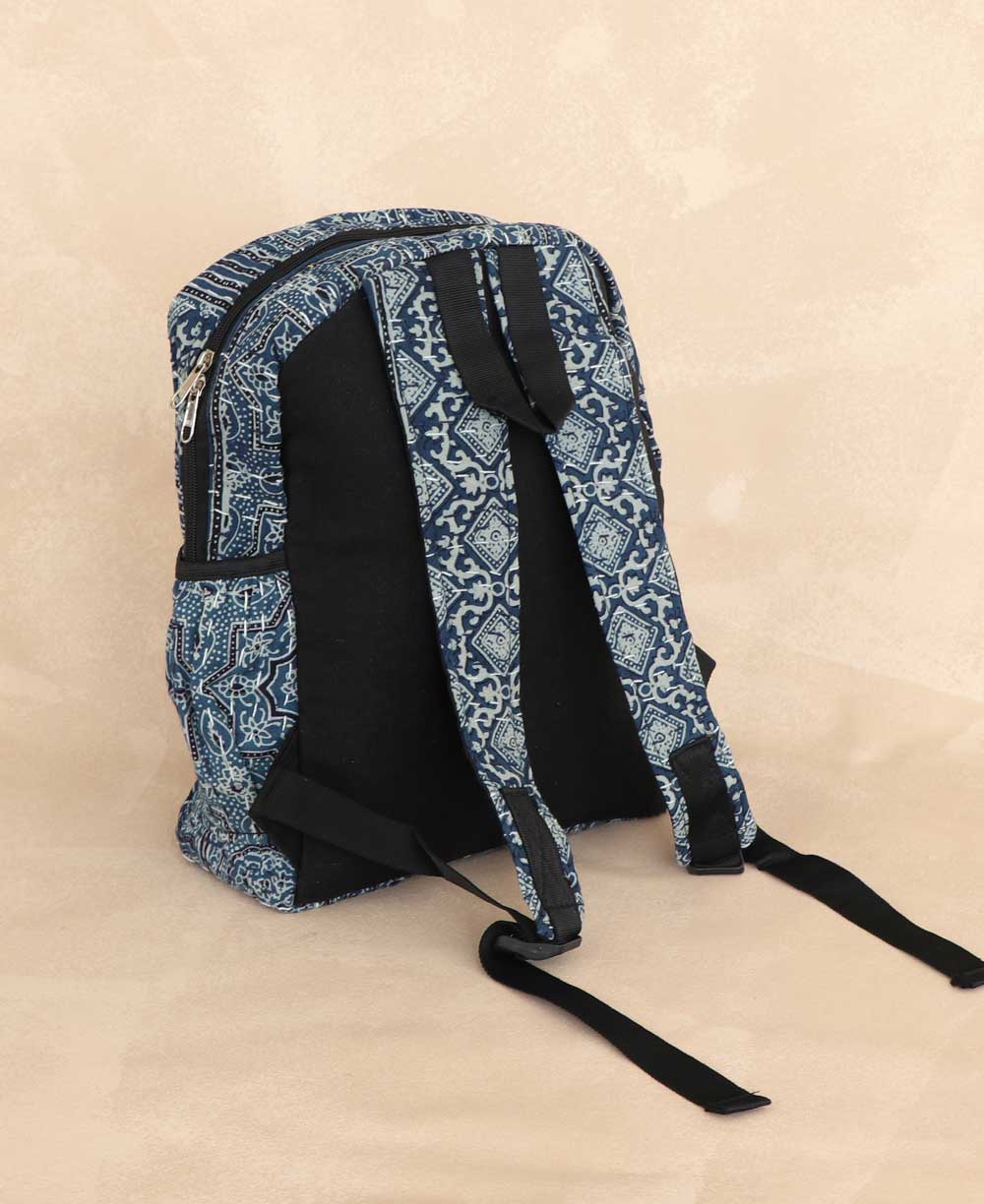 Kantha Stitch Block Print Inspired Compact Backpack、mySite、topwebapps