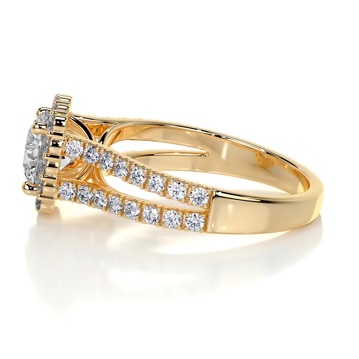 Hilary Diamond Engagement Ring -18K Yellow Gold、mySite、hinf8tx79