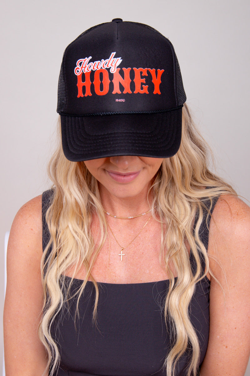 Howdy Honey Trucker Hat - Black、mySite、hinf8tx79