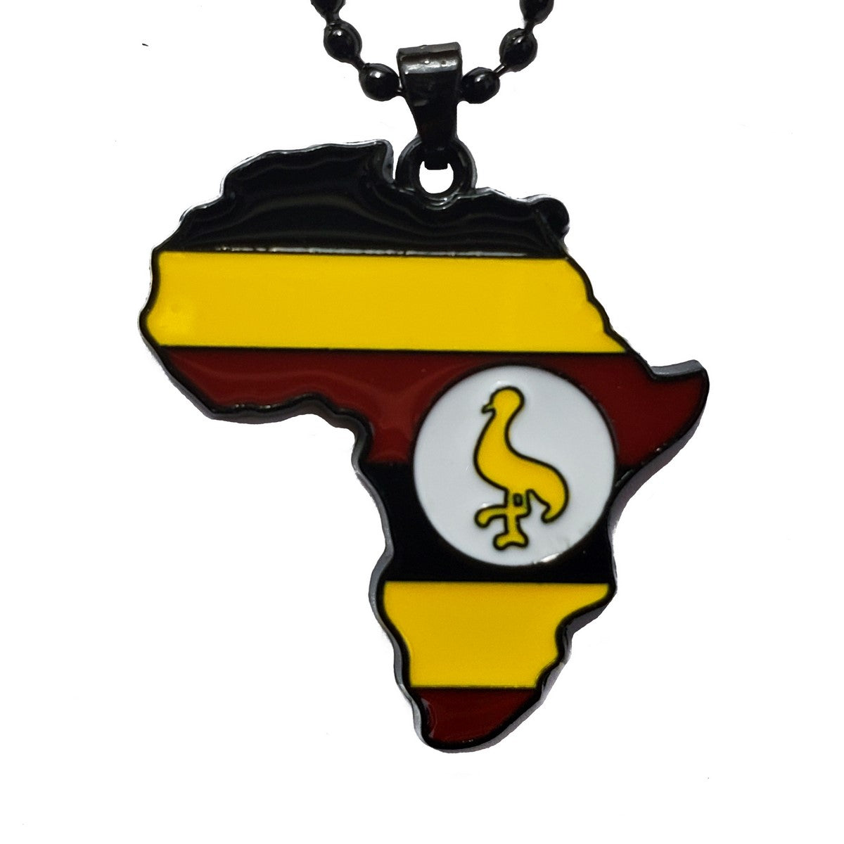 Uganda Flag Pendant Necklace Africa Map Necklace、mySite、solidvoid