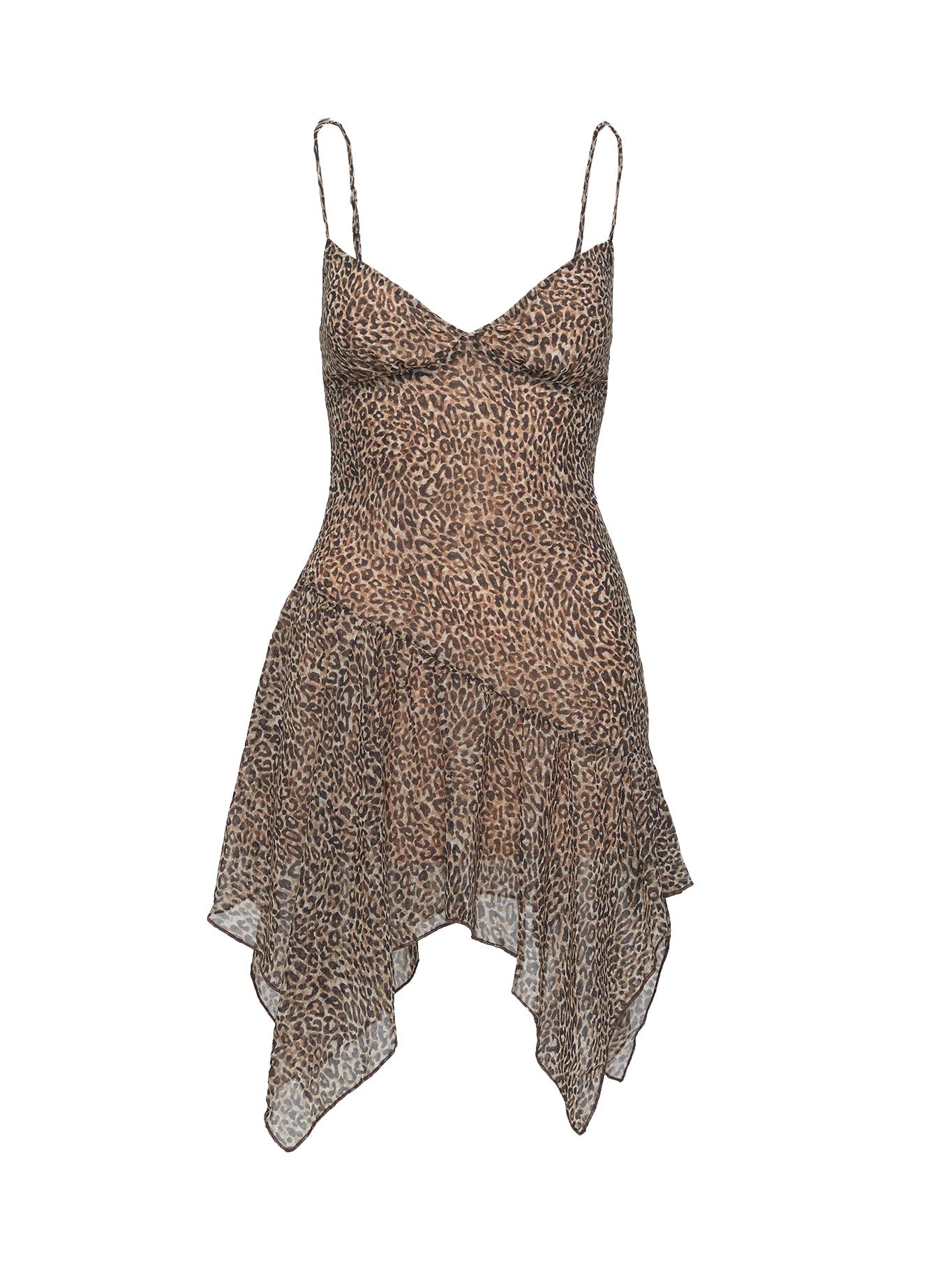 Immunity Asymmetrical Mini Dress Leopard、mySite、solidvoid