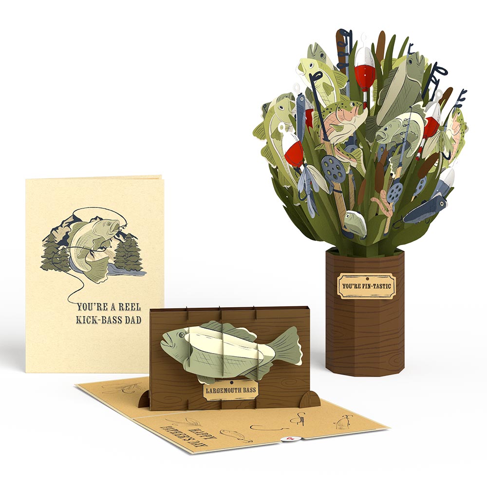 Kick-Bass Dad Father's Day Pop-Up Card & Bouquet Bundle、mySite、solidvoid