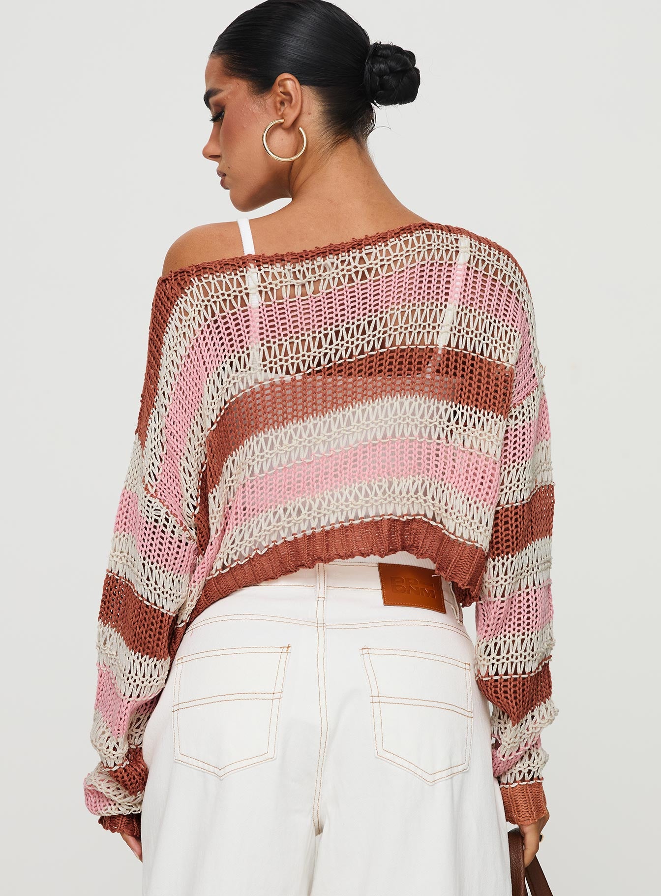 Perren Sweater Pink / Brown Stripe、mySite、solidvoid