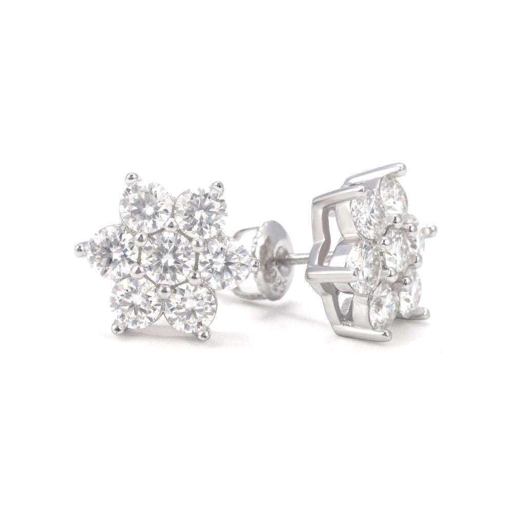 Floral Moissanite Earrings 14K Gold、mySite、hinf8tx79