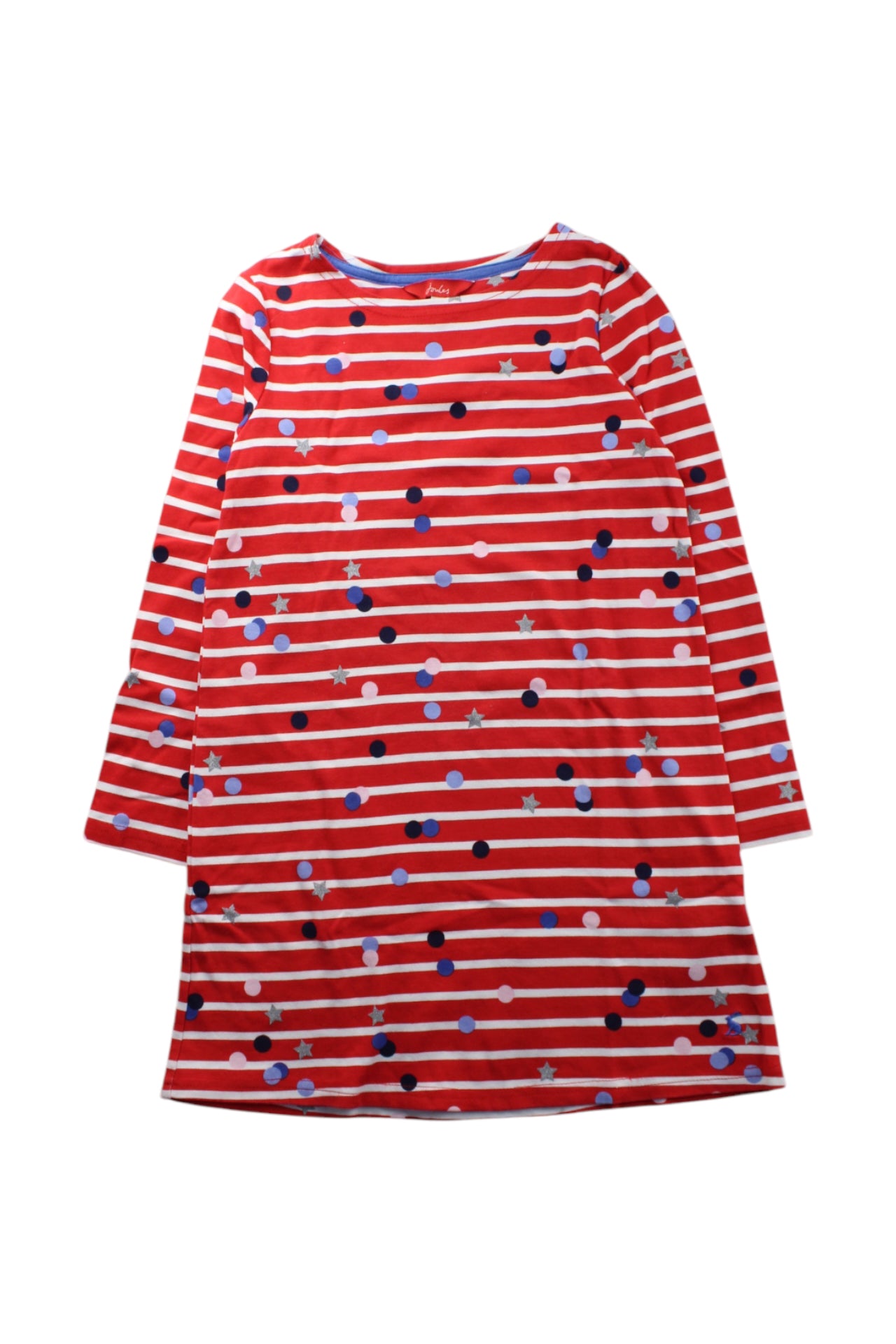 Joules Striped Long Sleeve Dress, Size 7-8Y、mySite、g9winljtr