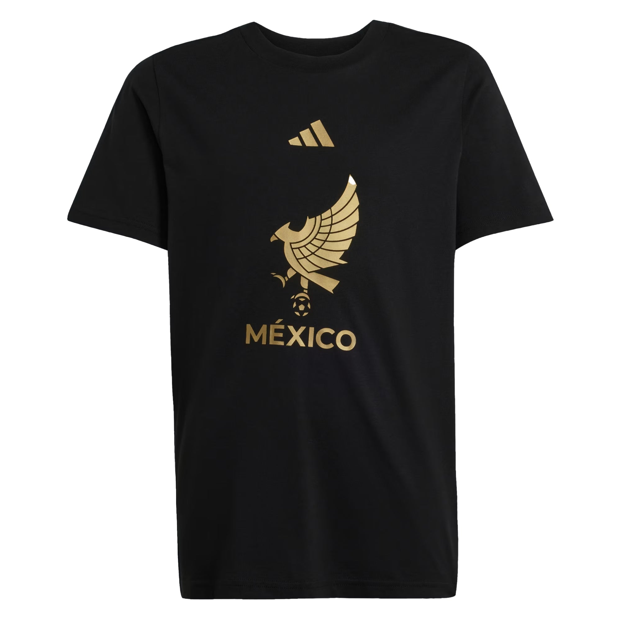adidas Kids Mexico Gold 2025/26 DNA Tee Black/Gold、mySite、bottomscart