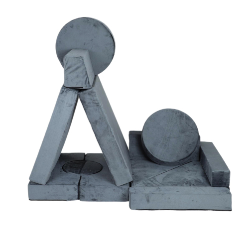 14pcs Kids Sofa Modular Play Couch,Child Sectional Sofa to Boost Creativity,Boys and Girls DIY Creativing Playroom Couch Furniture for Toddlers Conertible Foam and Floor Cushion,Gray、、casual