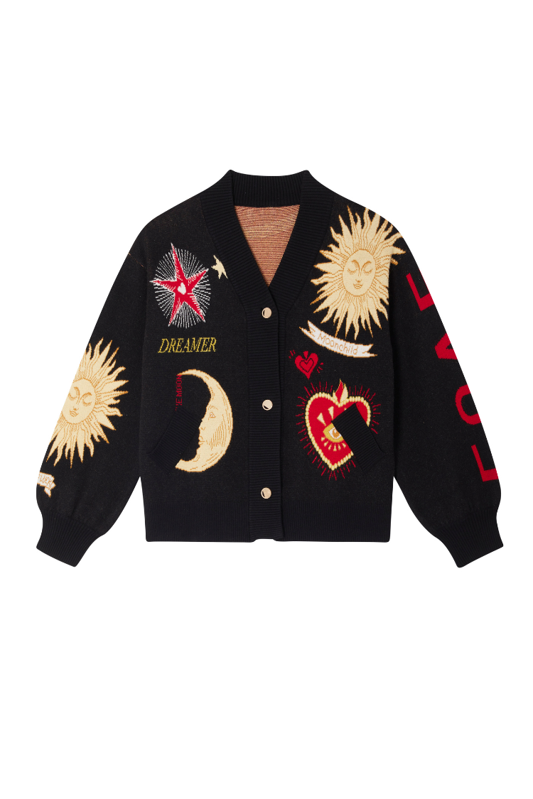 Black Mystical Cardigan、mySite、solidvoid