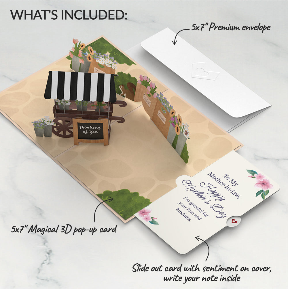 Thinking of You Flower Cart Mother's Day Pop-Up Card and Sentiment Set for Mother-in-law、mySite、solidvoid