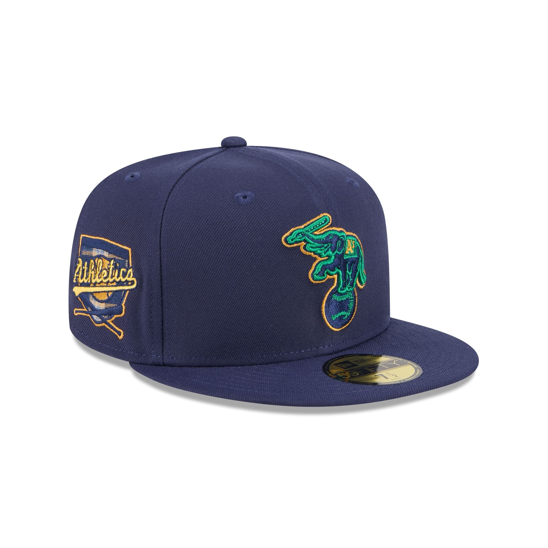 Athletics Blue Tartan 59FIFTY Fitted Hat、mySite、vikingsvslions