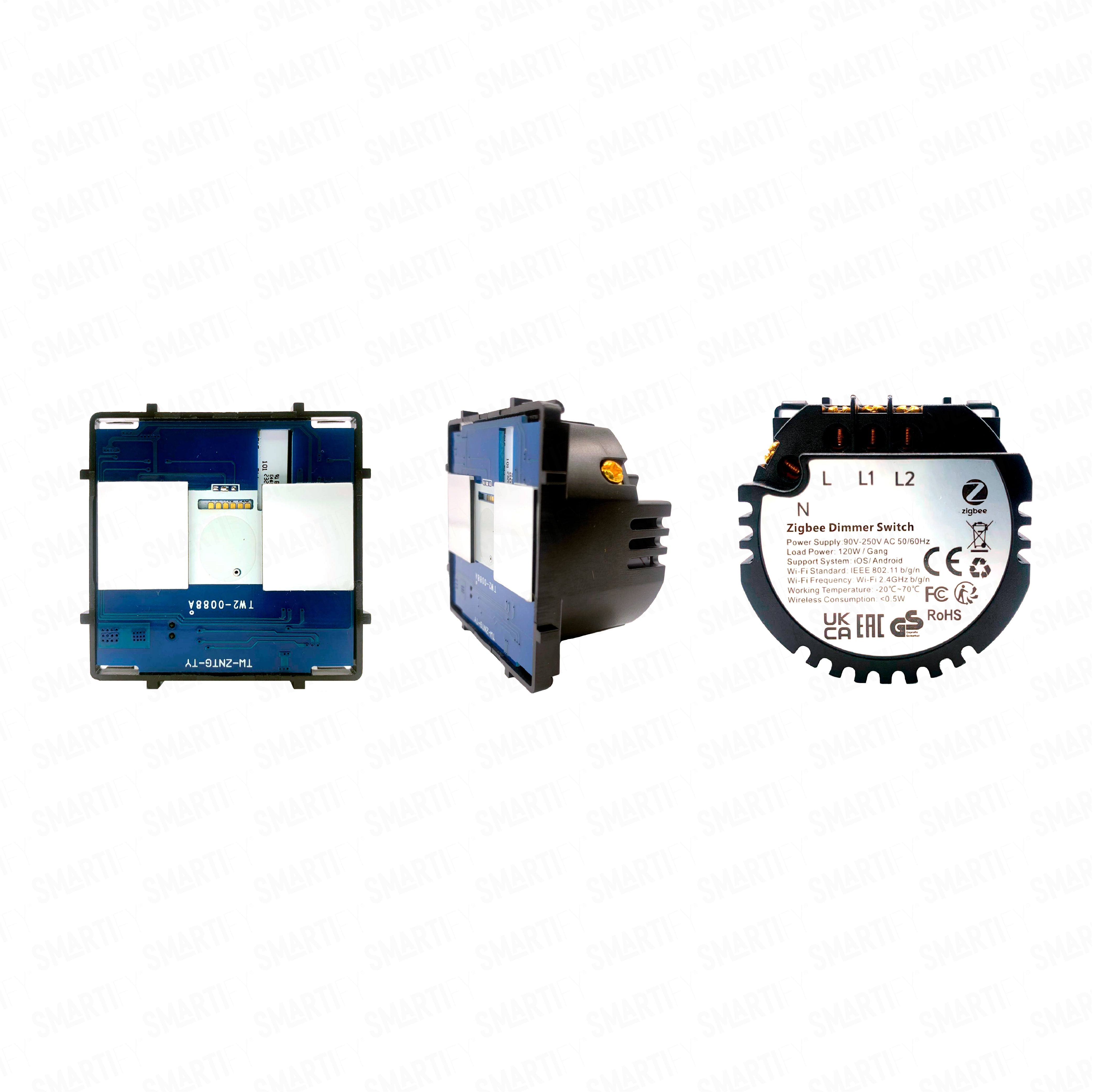 Smartify vPRO Módulo Dimmer de 2 canais Inteligente Zigbee (com neutro) - SYPM2DZB、mySite、fannypackpong