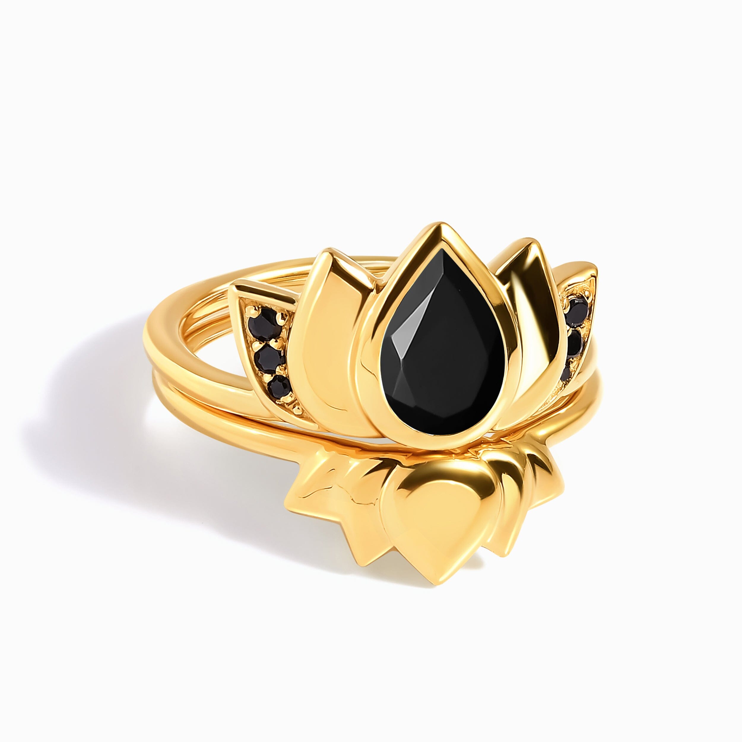 Black Obsidian Rings - Divine Lotus Strength Set、mySite、hinf8tx79