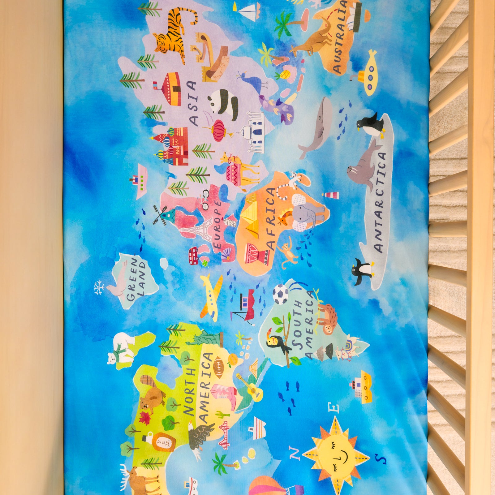 Around The World Fitted Crib Sheet、mySite、g9winljtr