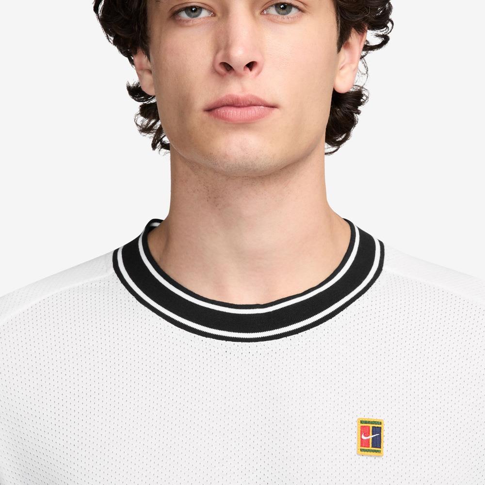 Nike Men's Heritage Court Short Sleeve - White/Black、mySite、neckold