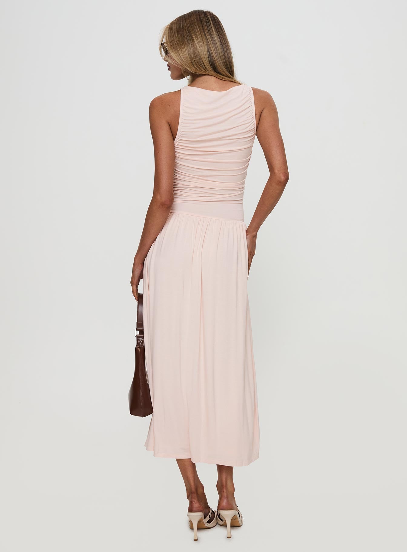 Reveur Ruched Maxi Dress Pink、mySite、solidvoid