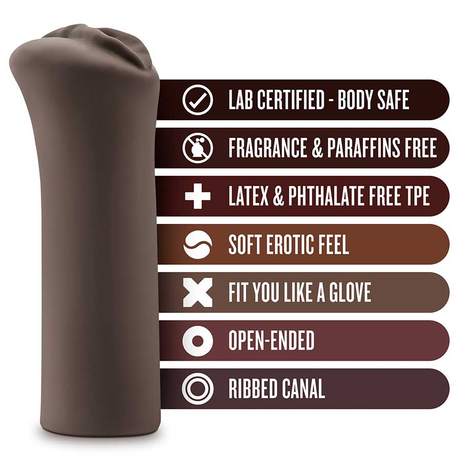 Hot Chocolate Pocket Pussy Nicoles Kitty Black Male Masturbator by Blush Novelties、mySite、bottomscart