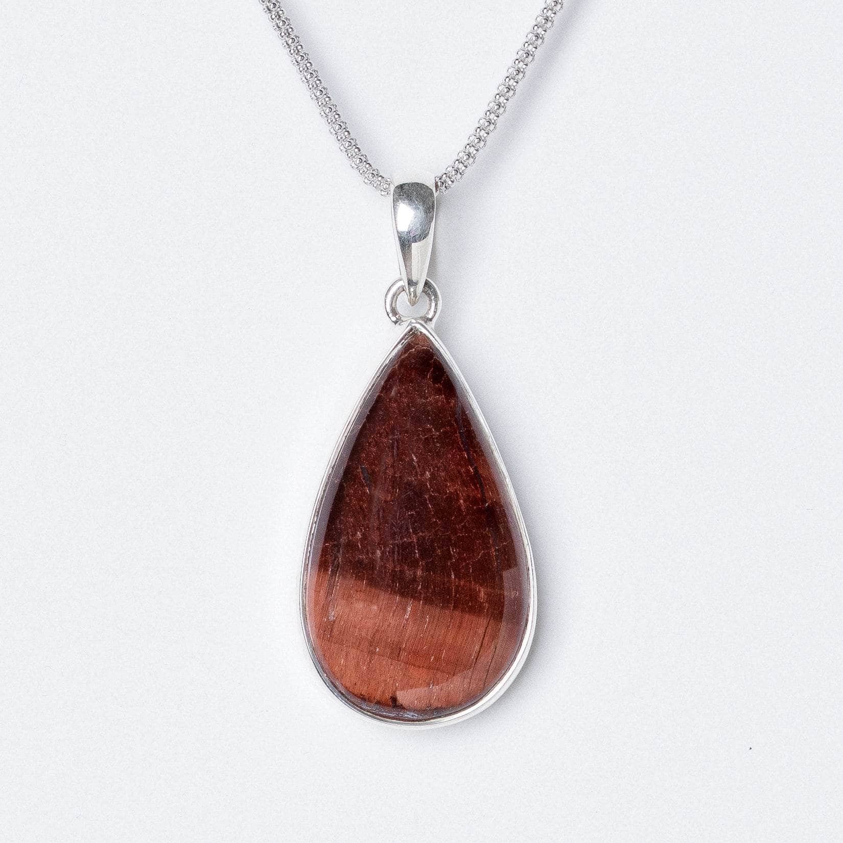 Red Tiger Eye Teardrop Pendant Necklace、mySite、hinf8tx79