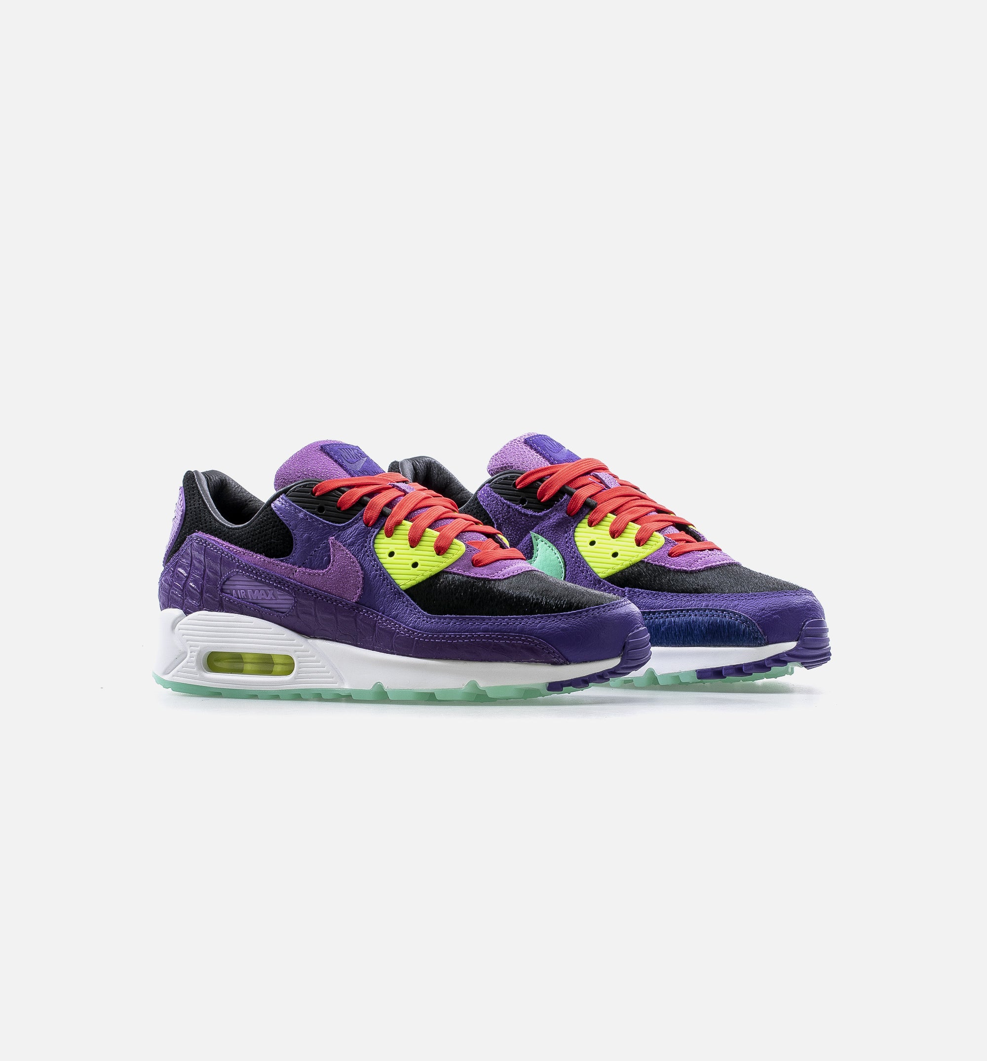 Air Max 90 QS Mashup Mens Running Shoe - Purple/Black/Volt、mySite、dreamappss