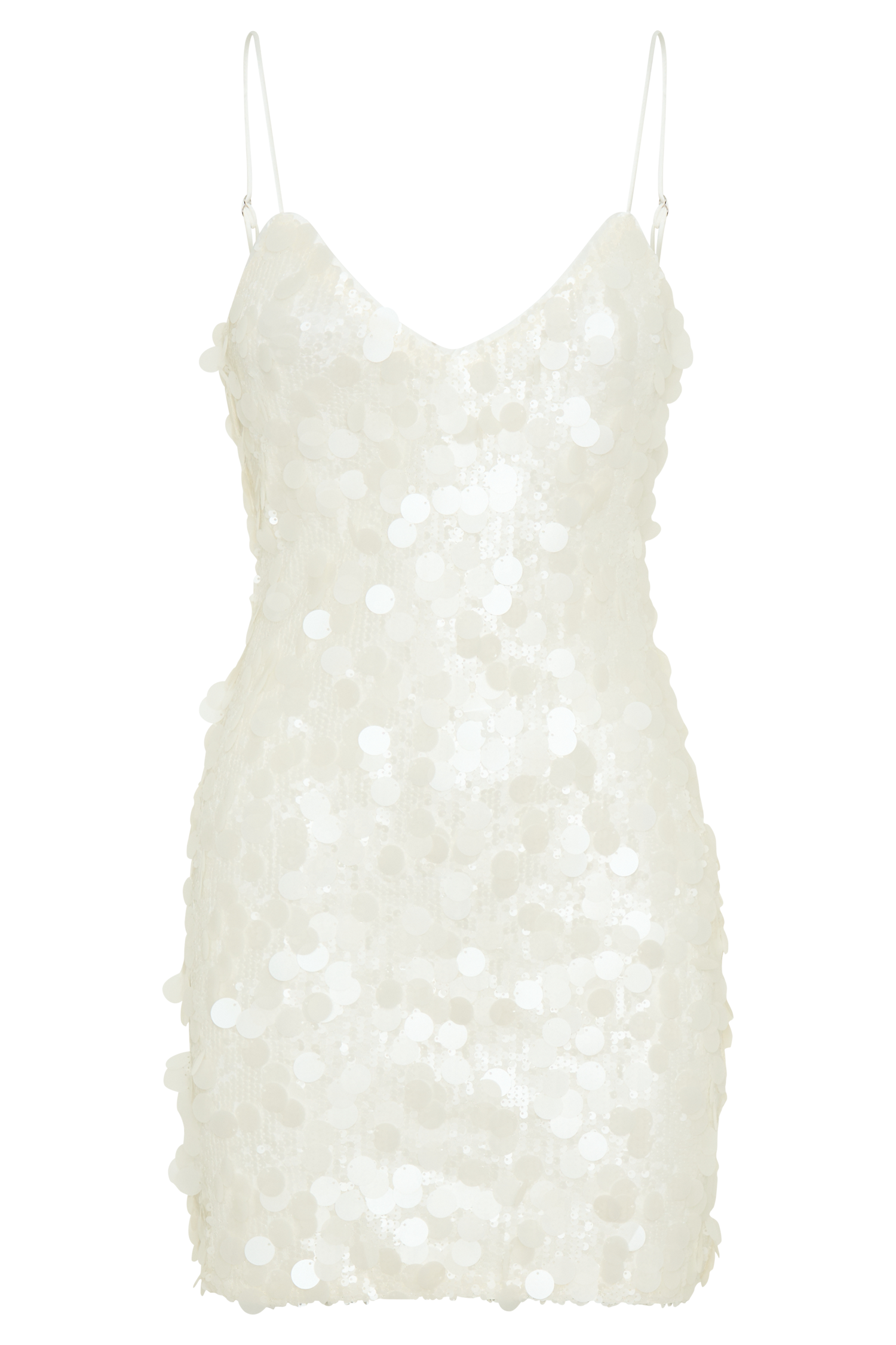 Romilly Sequin Mini Dress - Ivory、mySite、solidvoid
