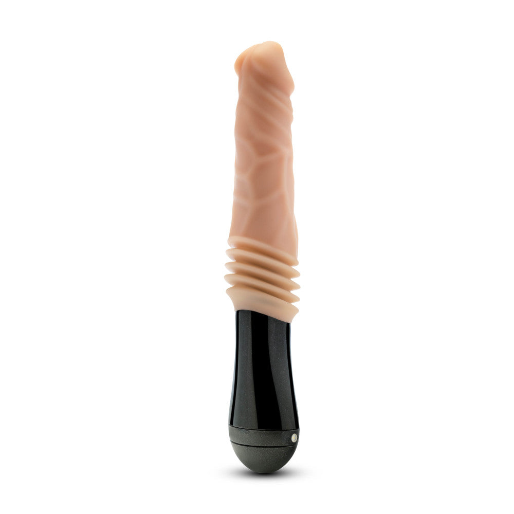 Dr. Skin Silicone By Blush® | Dr. Knight Large 10.5 Inch Vibrating, Gyrating And Thrusting Dildo in Beige – Made With Puria® Platinum Cured Silicone、mySite、bottomscart