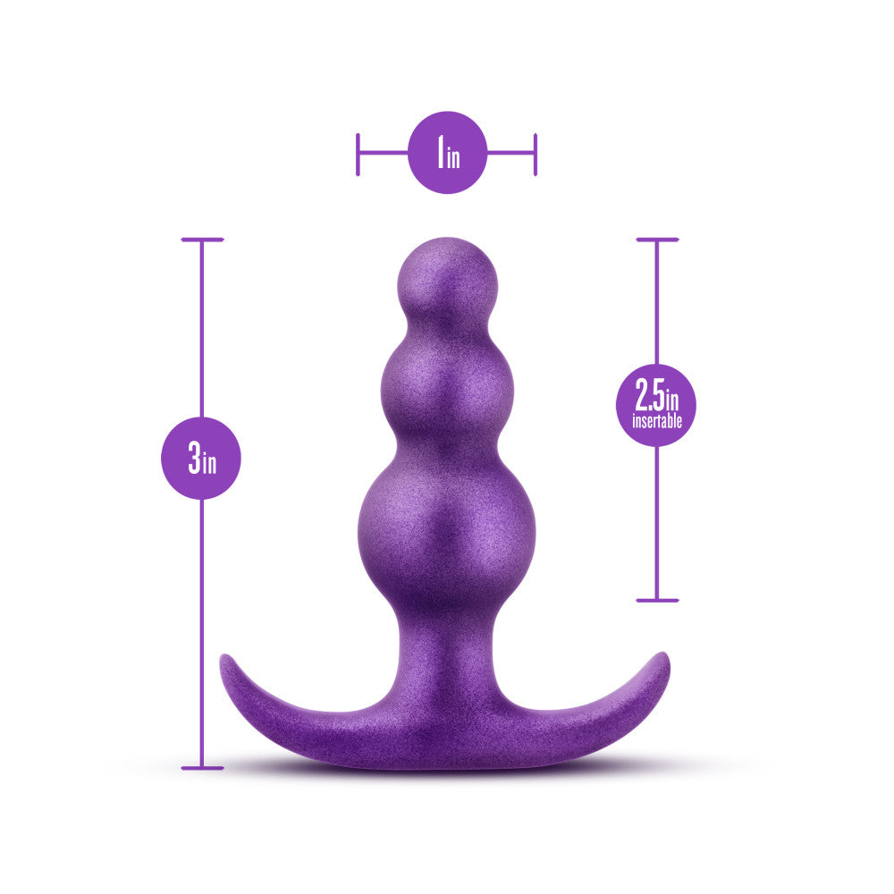 Anal Adventures Matrix By Blush® | The Supernova Plug: 3 inch Beaded Butt Plug in Galactic Purple | With Stayput™ Technology & AnchorTech™ Base、mySite、bottomscart