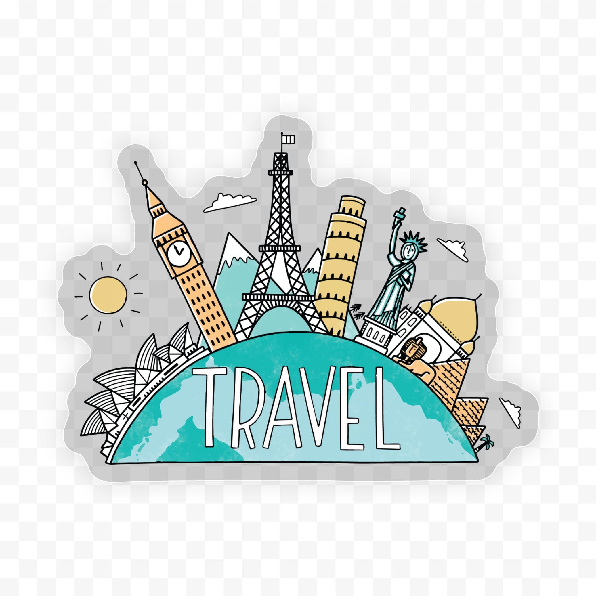  Travel The World Clear Sticker、mySite、ghnorth