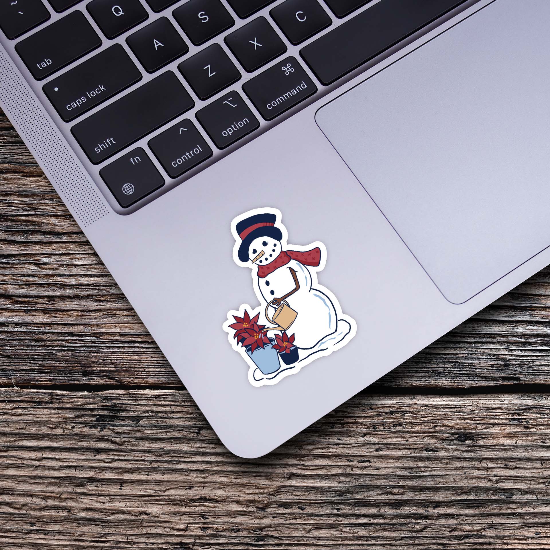  Cute Snow Woman With Flowers Winter Sticker、mySite、ghnorth