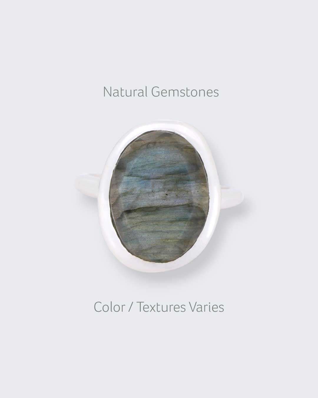 Labradorite Oval Sterling Silver Ring、mySite、topwebapps