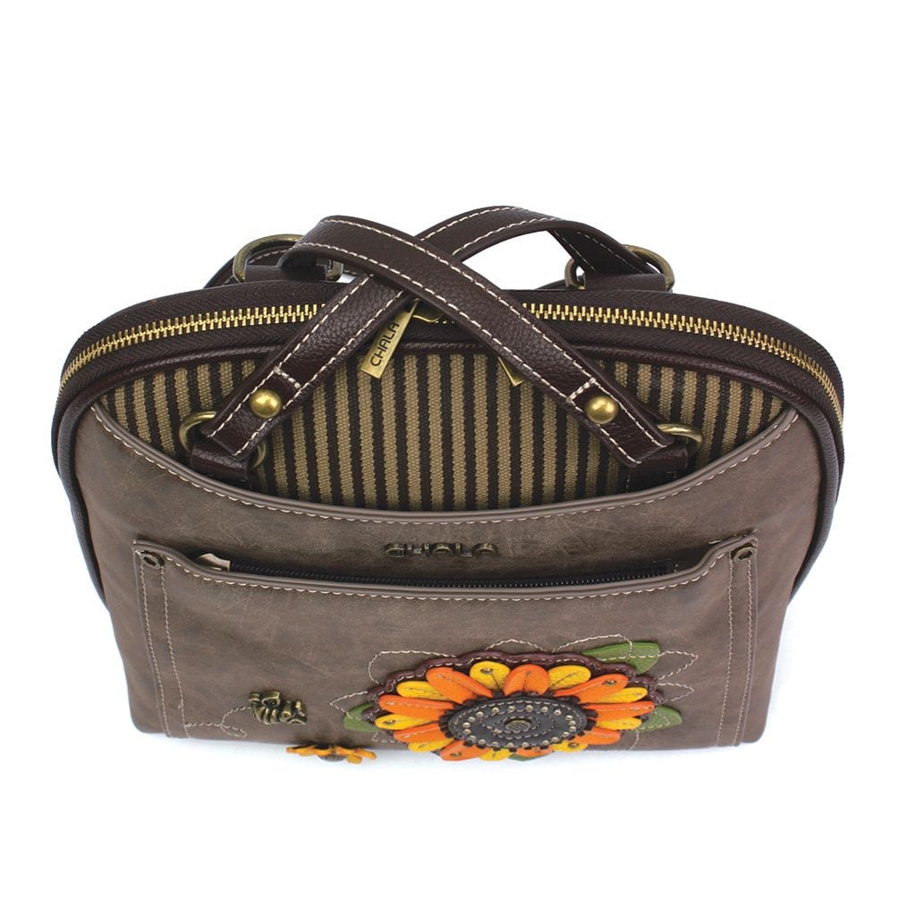 Convertible Backpack-Purse by Chala-Paw, Sunflower, Dragonfly, Sloth, Butterfly and Turtle Vegan*、mySite、g9winljtr