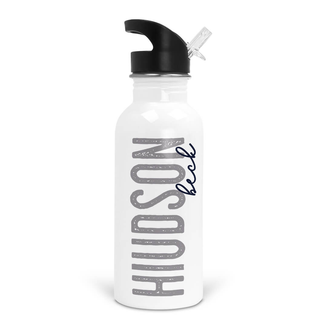  Gray Ombre Personalized Kids Water Bottle、mySite、layawaytickets