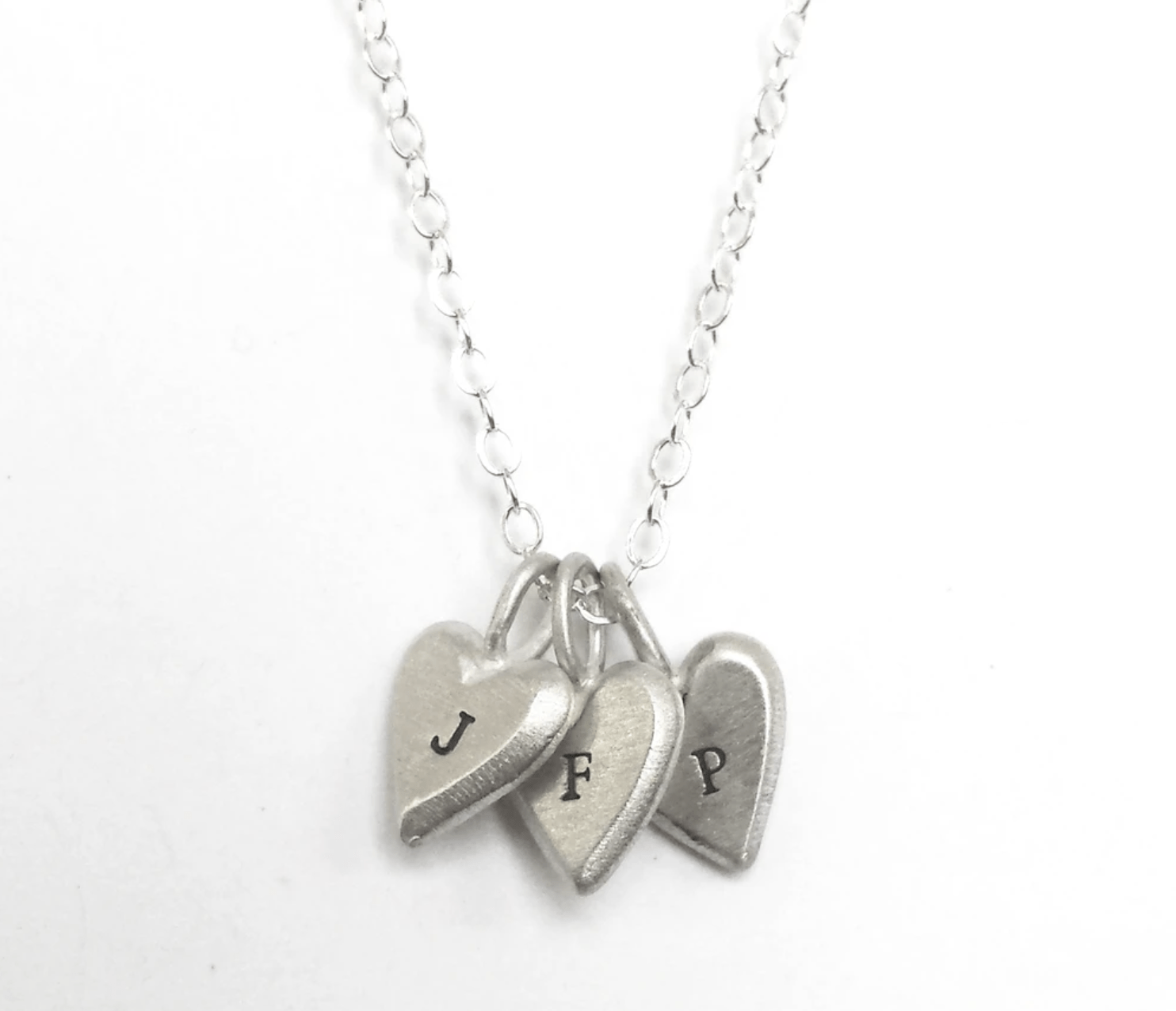 Personalized Tiny Heart Sterling Silver Necklace by Emily Rosenfeld - English、mySite、topwebapps