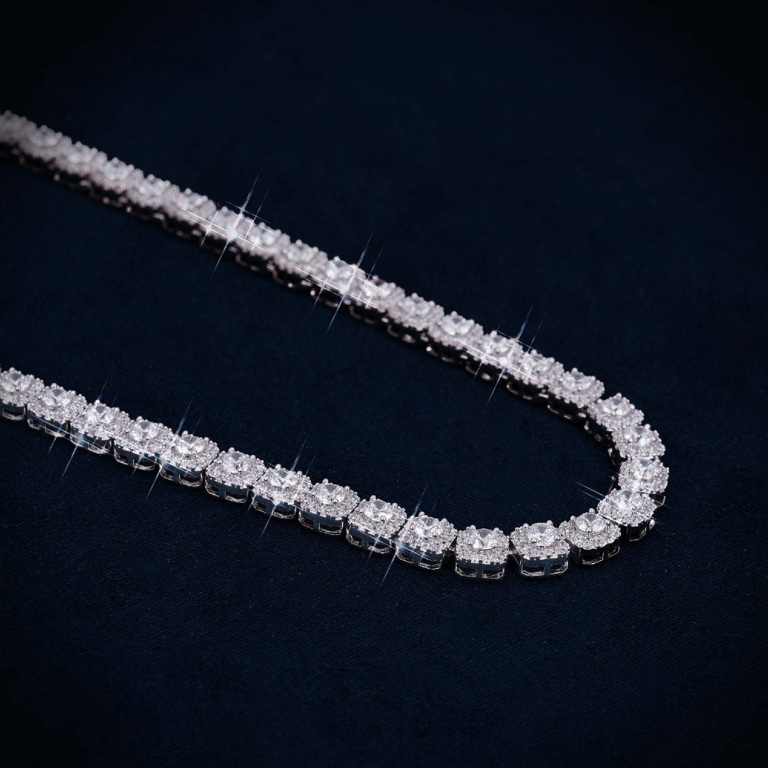 6MM VVS Clustered Tennis Chain 14K Gold、mySite、hinf8tx79