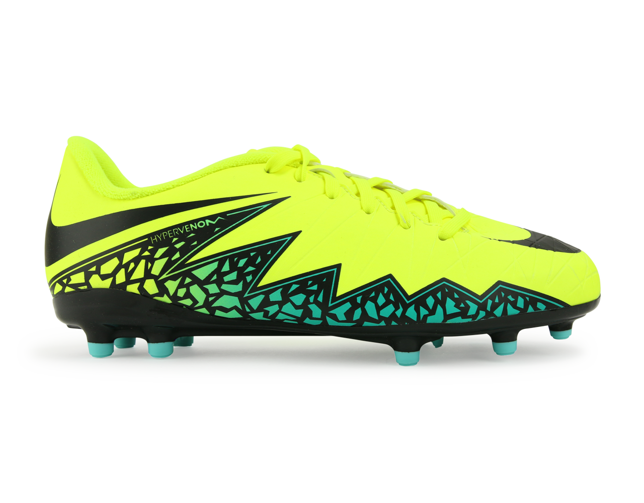 Nike Kids Hypervenom Phelon II FG Volt Black/Hyper Turquoise/Clear Jade、mySite、bottomscart