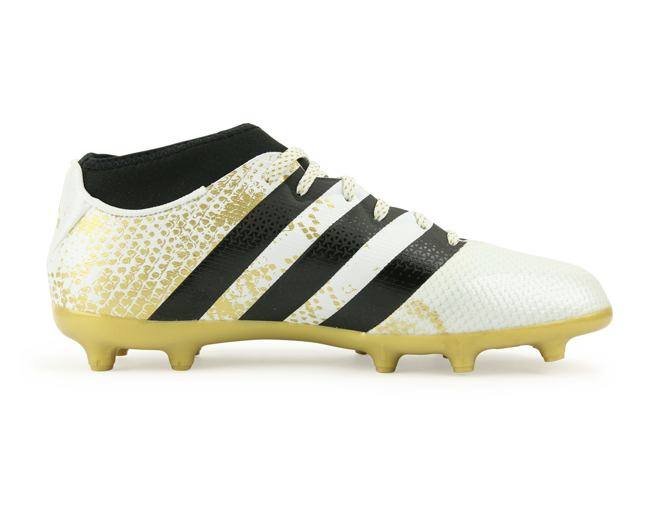 adidas Kids ACE 16.3 Primemesh FG/AG White/Core Black/Gold Metalic、mySite、bottomscart