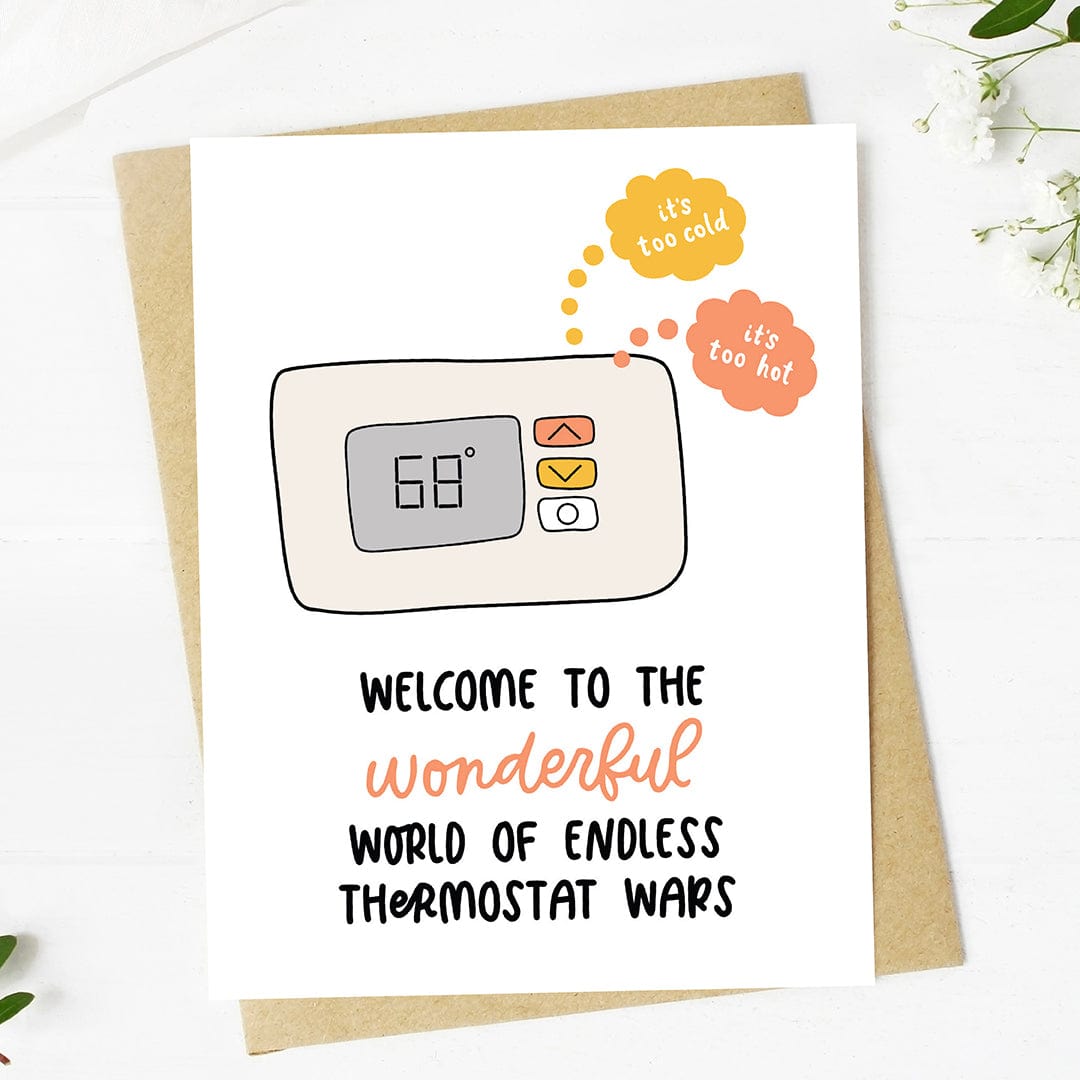  Welcome to the endless thermostat war Funny Wedding Card、mySite、ghnorth